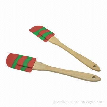 New arrival silicone spatulas with wooden handle and FDA/LFGB certificates